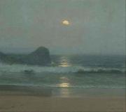 Lionel Walden Moonlight Over the Coast, oil painting by Lionel Walden oil painting